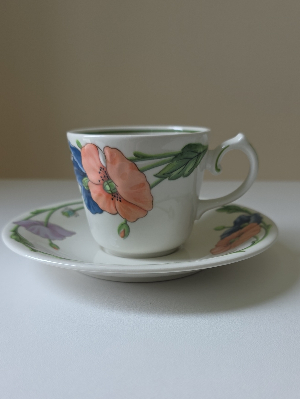 Villeroy & Boch Amapola Flat Cup and Saucer Set